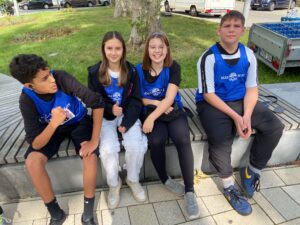 Teilnehmer der Schule am See beim 7. Brückenlauf 2023 in Wetter (Ruhr).